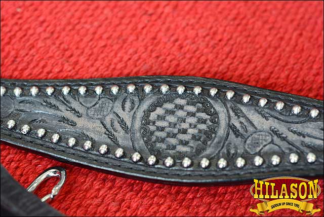 HILASON Western Horse One Ear Headstall Bridle American Leather Crocodile | for Horses Headstalls
