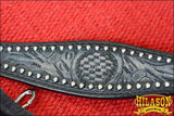 HILASON Western Horse One Ear Headstall Bridle American Leather Crocodile | for Horses Headstalls