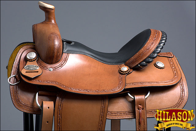 HILASON Western Horse Saddle American Leather Ranch Roping Trail | Hand Tooled Wade & For Horses