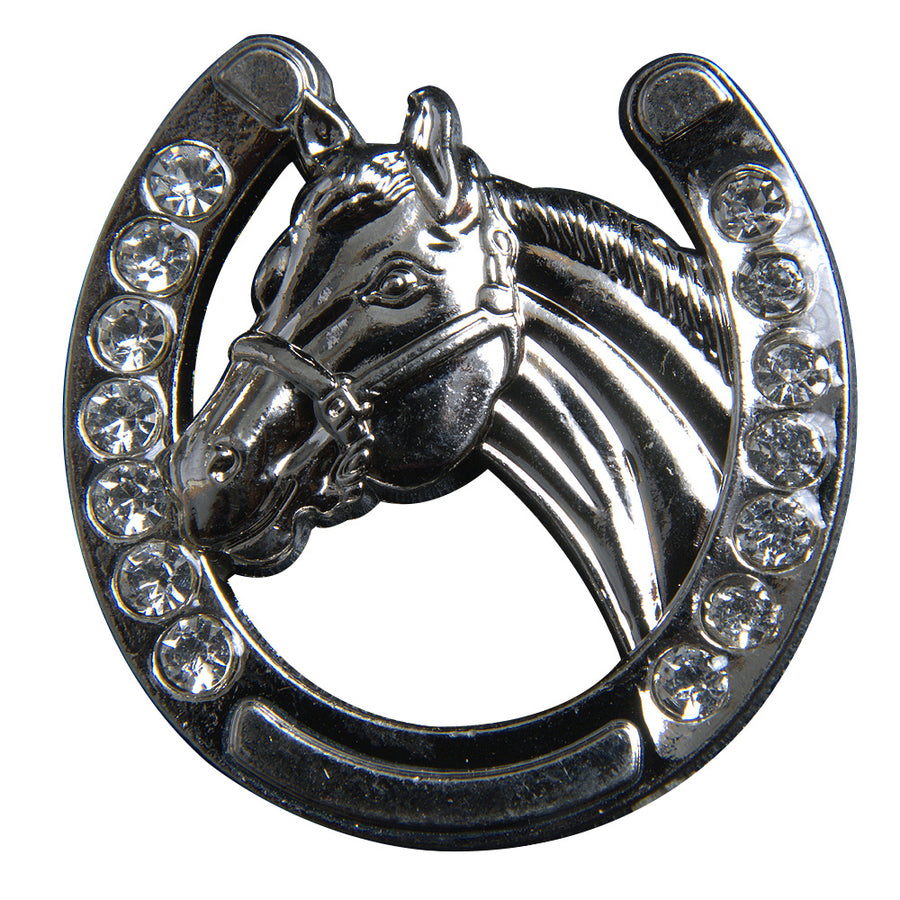 16 Hilason 1.5" Horseshoe Silver Concho Saddle Headstall Tack Cowgirl - Uhorse
