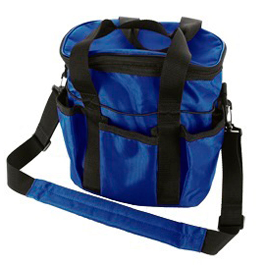 Blue nylon horse grooming tote bag with black straps - Uhorse
