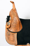 Hilason Western Horse Treeless Trail Barrel American Leather Saddle