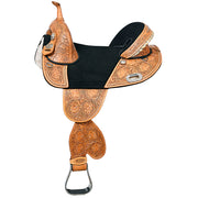 Hilason Western Horse Treeless Trail Barrel American Leather Saddle