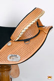 HILASON Western Horse Treeless Trail Barrel Saddle American Leather | Horse Saddle | Western Saddle | Treeless Saddle | Saddle for Horses | Horse Leather Saddle