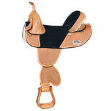 HILASON Western Horse Treeless Trail Barrel Saddle American Leather | Horse Saddle | Western Saddle | Treeless Saddle | Saddle for Horses | Horse Leather Saddle