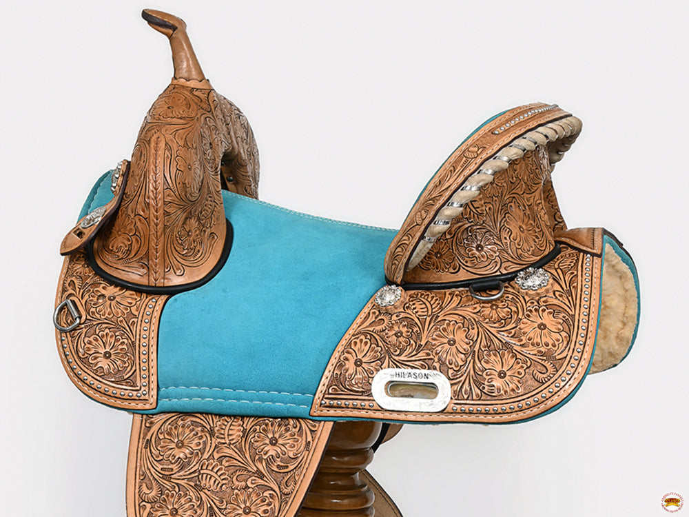 Hilason Western Horse Saddle Treeless Trail Barrel Leather