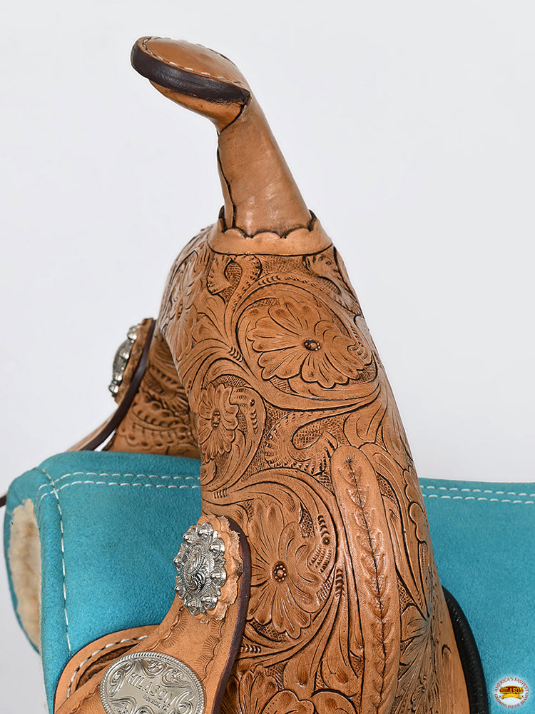 Hilason Western Horse Saddle Treeless Trail Barrel Leather