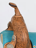 Hilason Western Horse Saddle Treeless Trail Barrel Leather