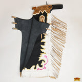 Hilason Handmade Genuine Leather Chaps Adult Handtooled Rodeo Bull Riding