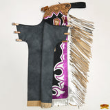 Hilason Handmade Genuine Leather Chaps Adult Handtooled Rodeo Bull Riding