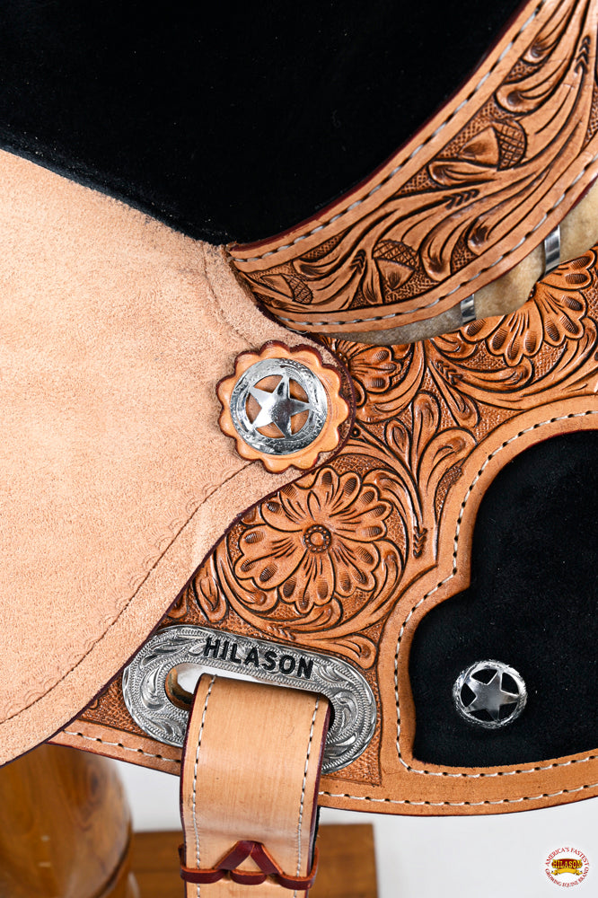 HILASON Flex Tree Western Horse Saddle American Leather Trail Barrel | for Horses Quilted