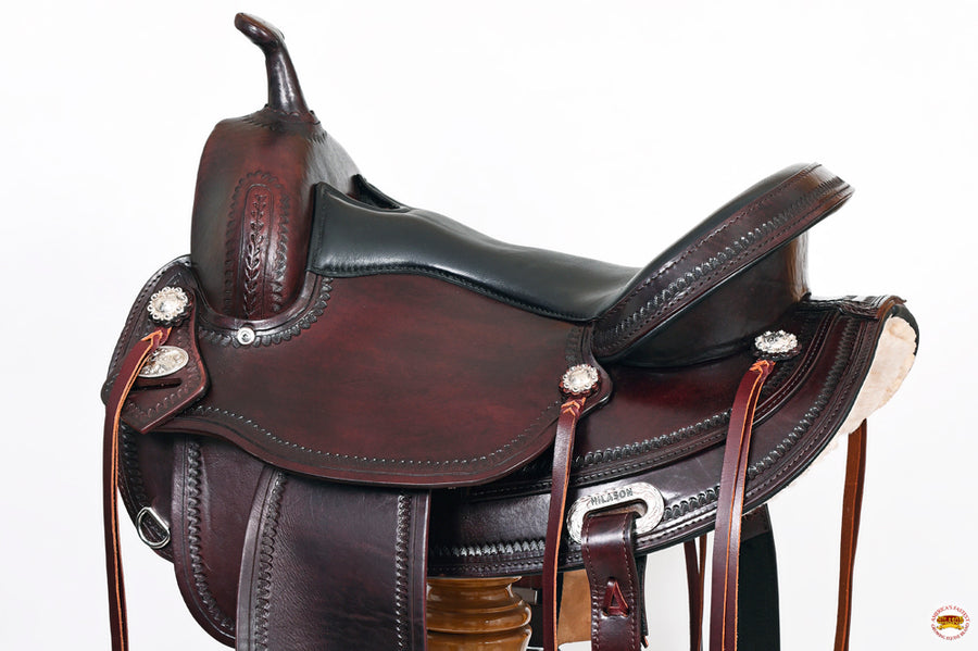 HILASON Western Horse Saddle American Leather Flex Tree Trail & Pleasure Chocolate Brown | for Horses