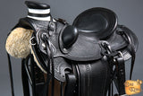 Western Horse Saddle American Leather Wade Ranch Roping Black Hilason