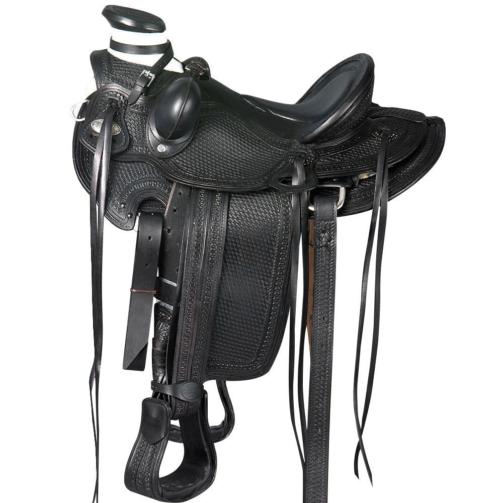 Western Horse Saddle American Leather Wade Ranch Roping Black Hilason