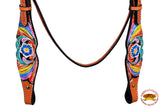 Hilason Western Horse Headstall Bridle American Leather Fringes