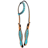 HILASON Western Horse One Ear Headstall Bridle American Leather Crocodile | for Horses Headstalls