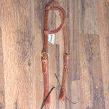 Hilltop Hermann Oak Leather Laced Cheeks Horse One Year Browband Headstall