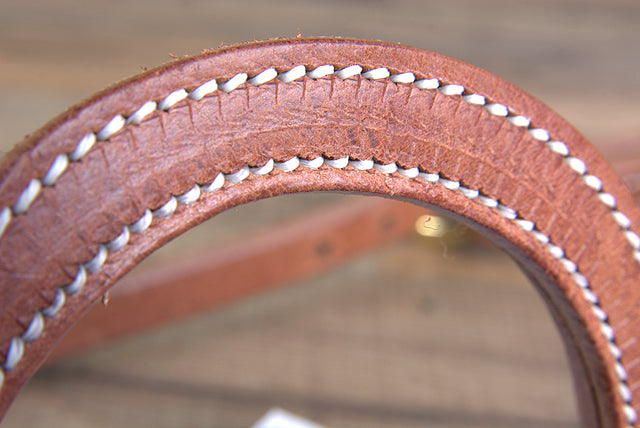 Hilason Hermann Oak Leather Quick Change Cheek Horse One Year Browband Headstall