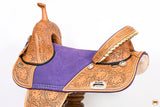 Hilason Western Horse Treeless Trail Barrel American Leather Saddle