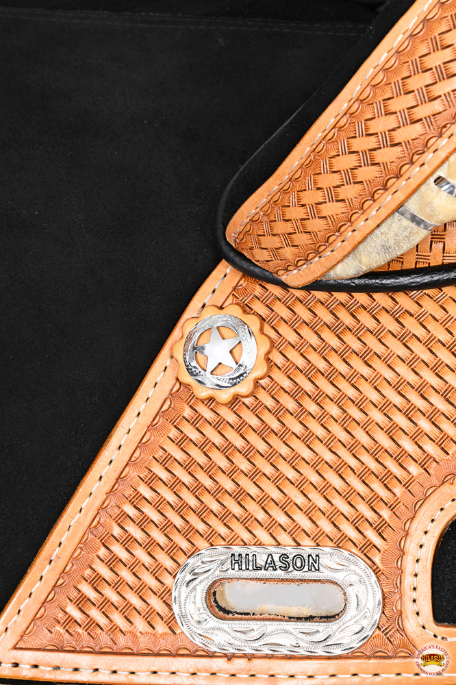 HILASON Western Horse Treeless Trail Barrel Saddle American Leather | for Horses