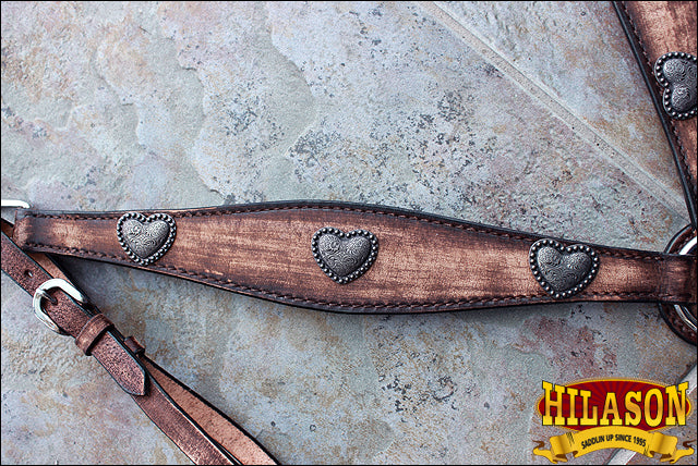 HILASON Western Horse Headstall Breast Collar Set Tack American Leather