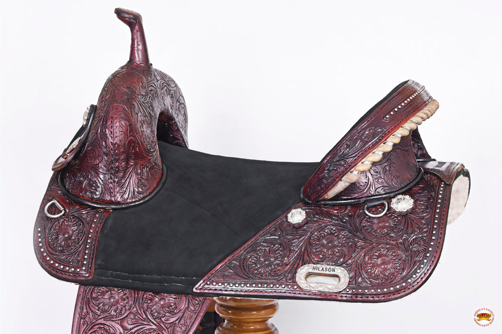 Western Horse Saddle Treeless Trail Barrel Leather Hilason