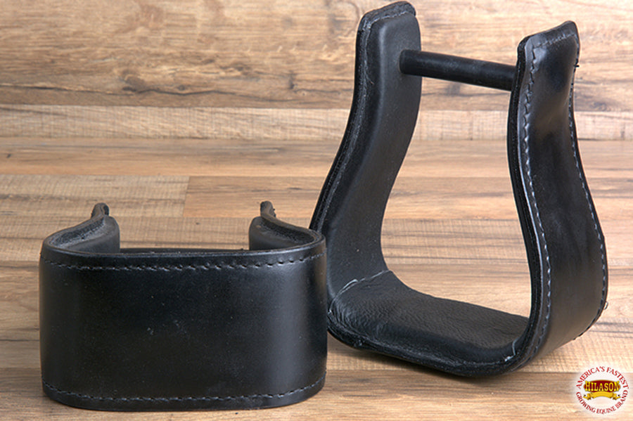 HILASON Horse Western Saddle Stirrup Leather Stirrups Pair | Riding Wooden Core Ergonomic