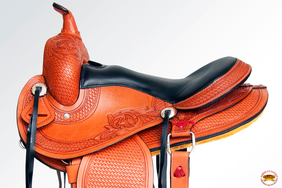 Hilason Gaited Western Trail Pleasure Endurance Horse American Leather Saddle