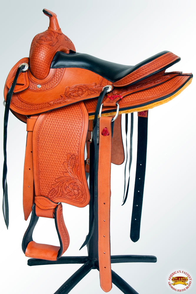 Hilason Gaited Western Trail Pleasure Endurance Horse American Leather Saddle