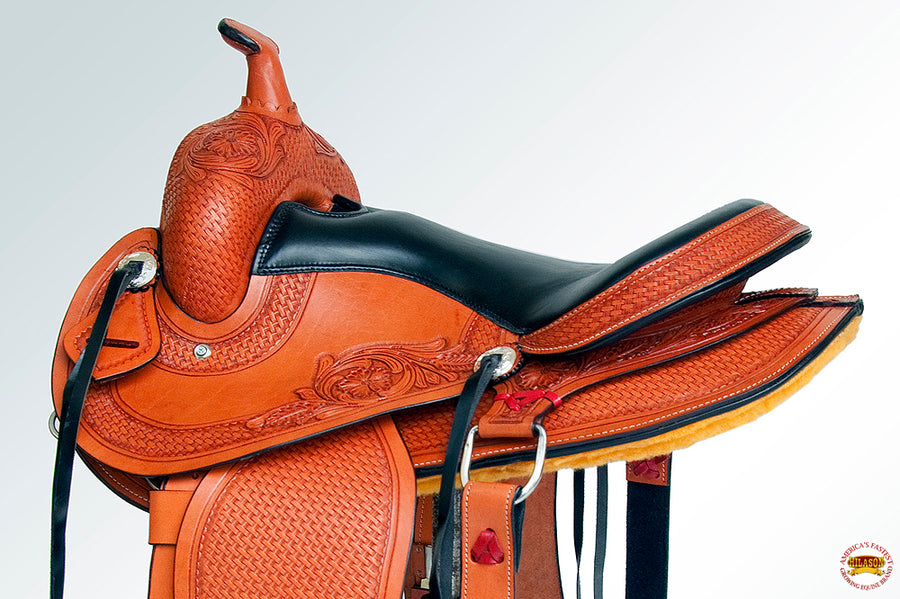 Hilason Gaited Western Trail Pleasure Endurance Horse American Leather Saddle