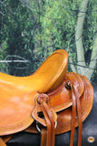 Western Horse Saddle American Leather Ranch Roping Trail Hilason Beige