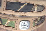 44" John Deere Crazyhorse Mens Leather W/ Logo Belt With Camo Inserts Tan