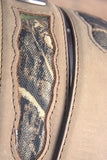 44" John Deere Crazyhorse Mens Leather W/ Logo Belt With Camo Inserts Tan