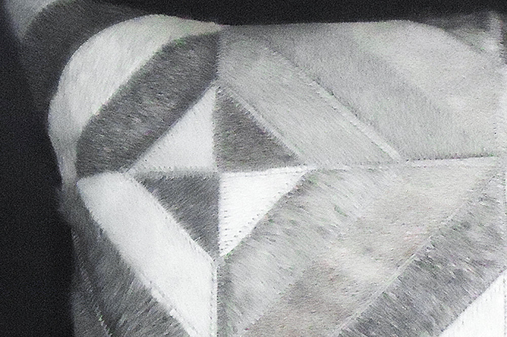 Hilason Pl503-F Cowhide Leather Hair-On Patchwork Cushion Pillow Cover