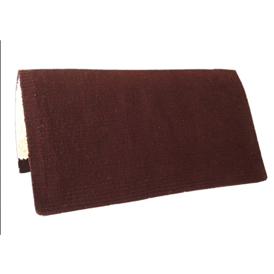 HILASON Western Horse Saddle Blanket Acrylic Wool FUR Padding Rodeo Brown - Uhorse