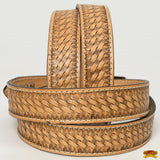 HILASON Western Genuine Leather Belt for Men Women Cowboy Cowgirl Handmade Unisex Full Grain Heavy Duty Tooled Belt for Jeans