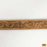 HILASON Western Genuine Leather Belt for Men Women Cowboy Cowgirl Handmade Unisex Full Grain Heavy Duty Floral Tooled Belt