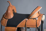 Hilason Western Horse Treeless Trail Saddle Genuine American Leather Tan