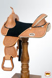 HILASON Western Horse Treeless Trail Barrel Saddle American Leather | Horse Saddle | Western Saddle | Treeless Saddle | Saddle for Horses | Horse Leather Saddle