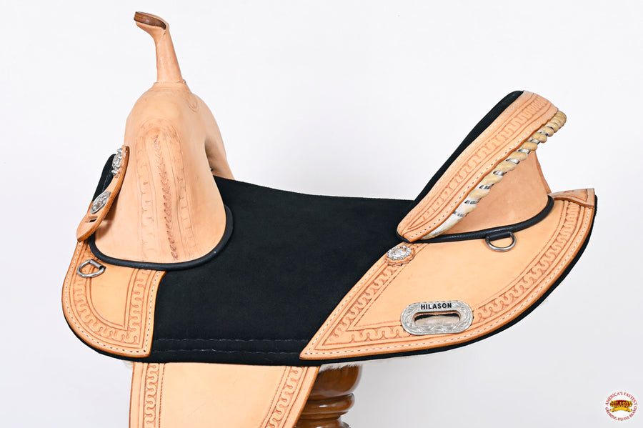 HILASON Western Horse Treeless Trail Saddle Genuine American Leather | for Horses