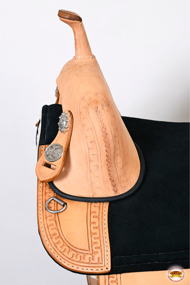 Hilason Western Horse Treeless Trail Saddle Genuine American Leather