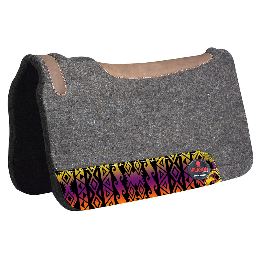 Made In Usa Hilason W. Grey Aztec Painted Wool Felt H. Saddle Pad – by Hilason – Cowboy and equestrian accessories