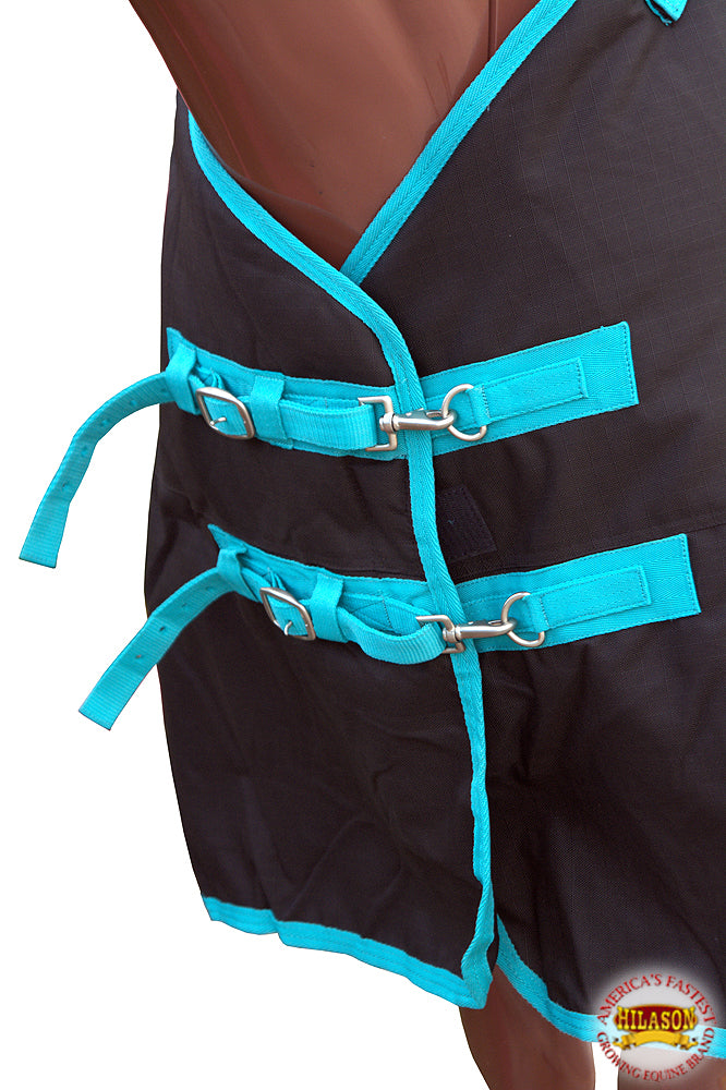 HILASON 1200D Winter Waterproof Poly Horse Blanket Belly Wrap | Turnout Blankets for Horses