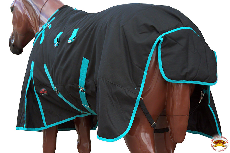 HILASON 1200D Winter Waterproof Poly Horse Blanket Belly Wrap | Turnout Blankets for Horses