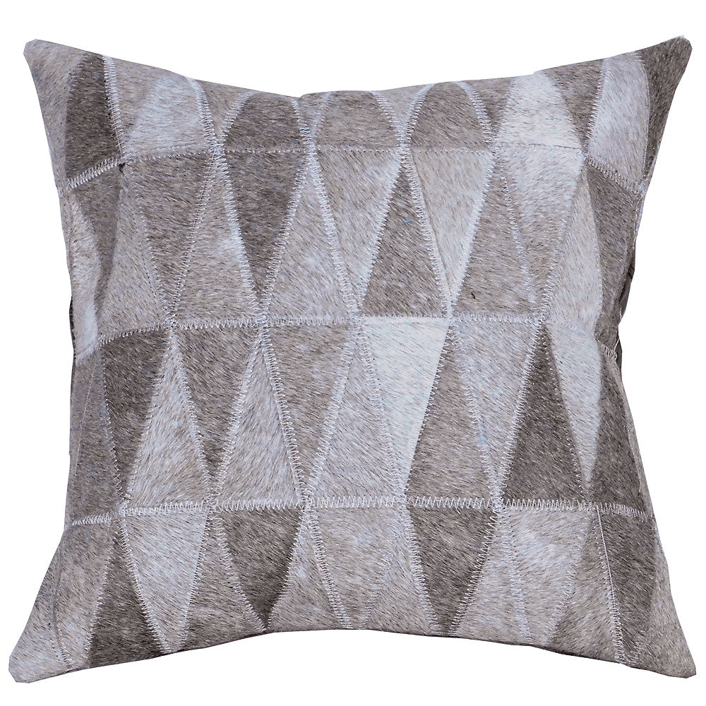 Pl516-F Cowhide Leather Hair-On Patchwork Cushion Pillow Cover