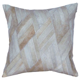 Pl517-F Cowhide Leather Hair-On Patchwork Cushion Pillow Cover