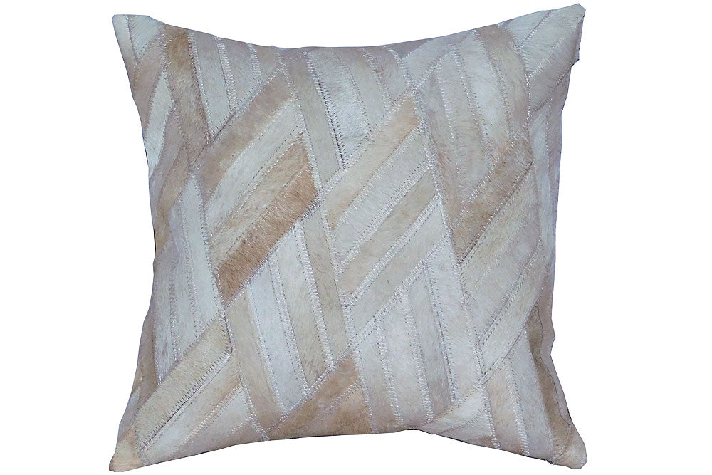 Hilason Cowhide Leather Hair-On Patchwork Cushion Pillow Cover