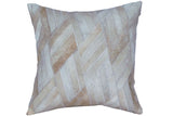 Hilason Cowhide Leather Hair-On Patchwork Cushion Pillow Cover