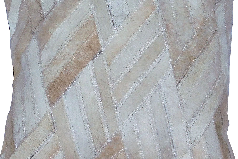Hilason Cowhide Leather Hair-On Patchwork Cushion Pillow Cover