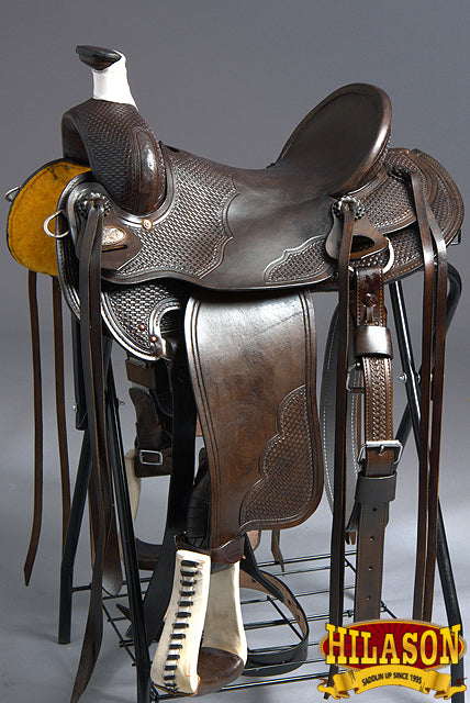 HILASON Western Horse Saddle American Leather Ranch Roping Cowboy | Hand Tooled Wade & For Horses